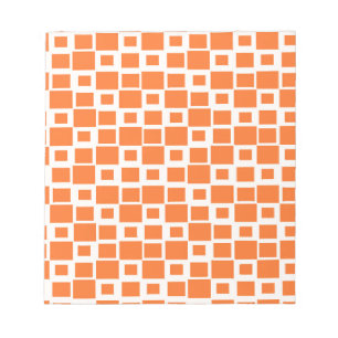 Bloc-note Motif Carré Retro Orange