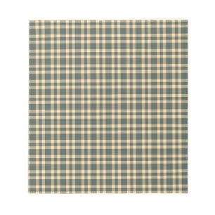 Bloc-note Motif carreaux vert jaune