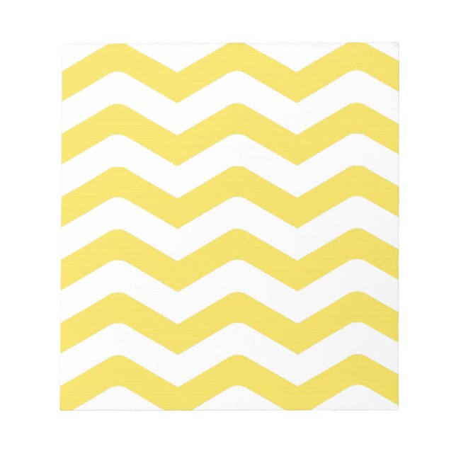 Bloc-note Motif Chevron Serré Jaune (Devant)