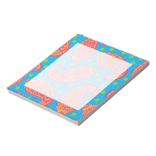 Bloc-note Motif coloré Paisley (Tourné)