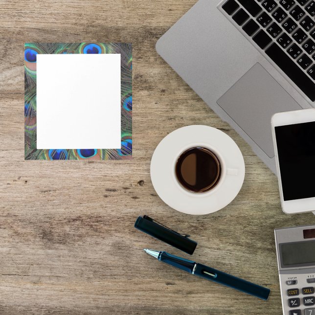 Bloc-note Motif coloré Peacock Feather Eyespot (In Situ)
