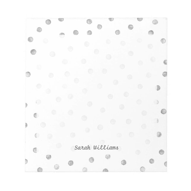 Bloc-note Motif Confetti blanc gris (Devant)