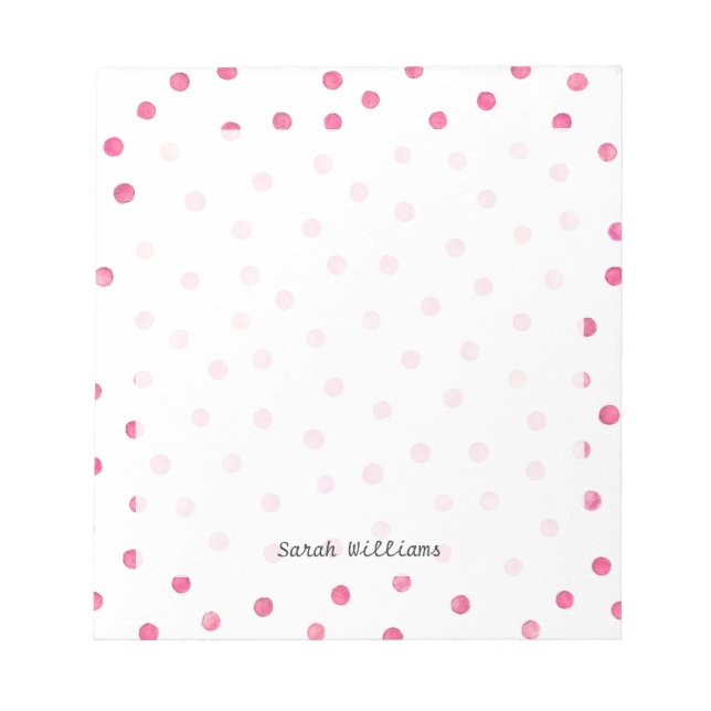 Bloc-note Motif Confetti blanc rose (Devant)