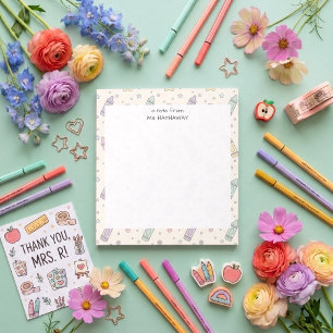Bloc-note Motif crayon mignon pour appréciation des enseigna