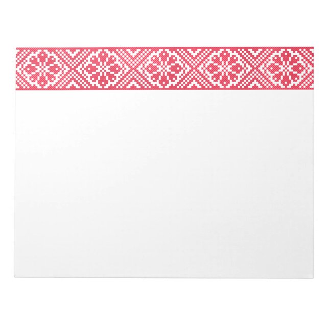 Bloc-note Motif croix rouge (Devant)