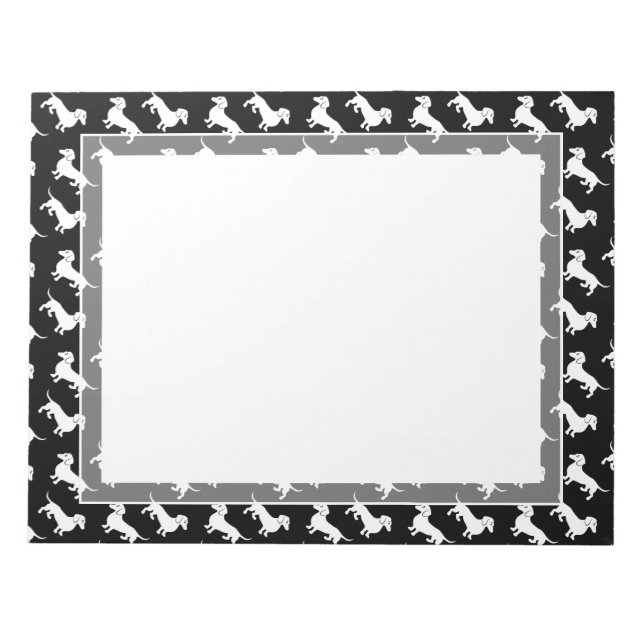 Bloc-note Motif Dachshund couleur personnalisé (Devant)