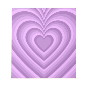 Bloc-note Motif d'amour de cœur hypnotique violet