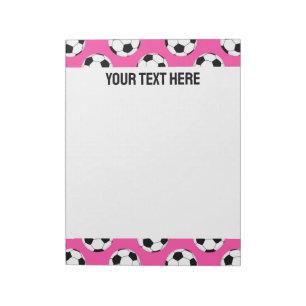 Bloc-note Motif de ballon de football rose