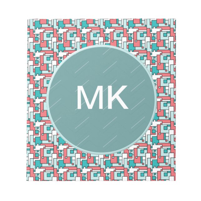 Bloc-note Motif de briques rétro (Devant)