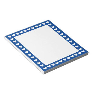 Bloc-note Motif de cadre Coeur Bleu