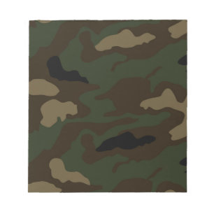 Bloc-note motif de camouflage militaire