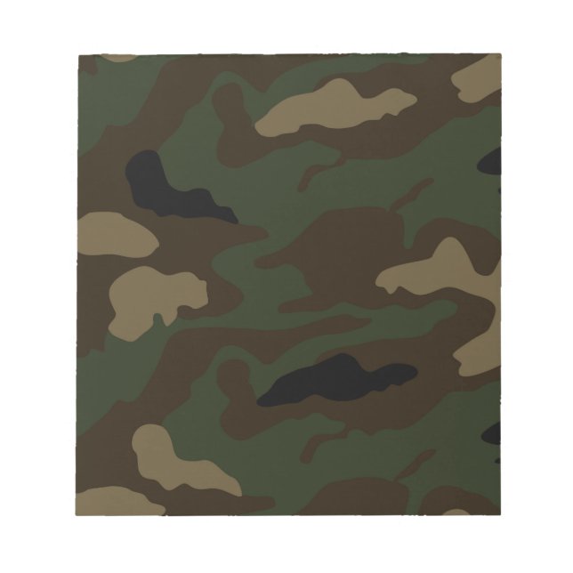 Bloc-note motif de camouflage militaire (Devant)