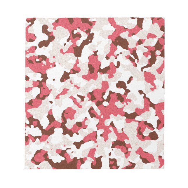 Bloc-note Motif de camouflage rouge (Devant)