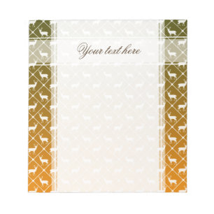 Bloc-note Motif de cerfs sur arrière - plan dégradé