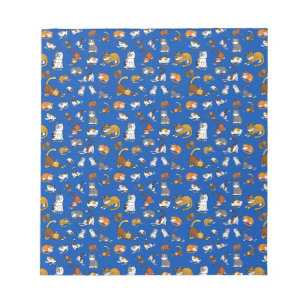 Bloc-note motif de chat mignon bleu pour amoureux de les cha