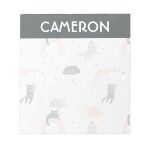 Bloc-note Motif de chats à plume