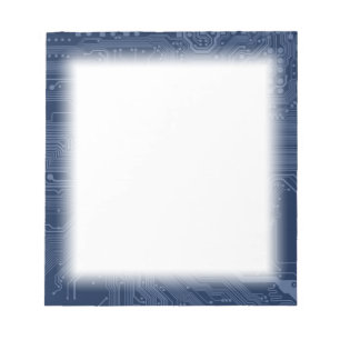 Bloc-note Motif de circuit Geek bleu