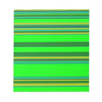 Bloc-note Motif de concepteur Customisé de bande verte color