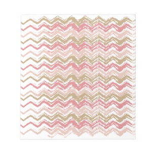 Bloc-note Motif de corail de Chevron de zigzag de griffonnag