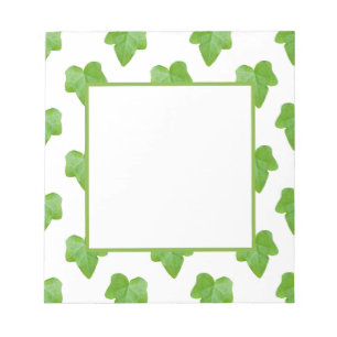 Bloc-note Motif de feuilles d'ivoire