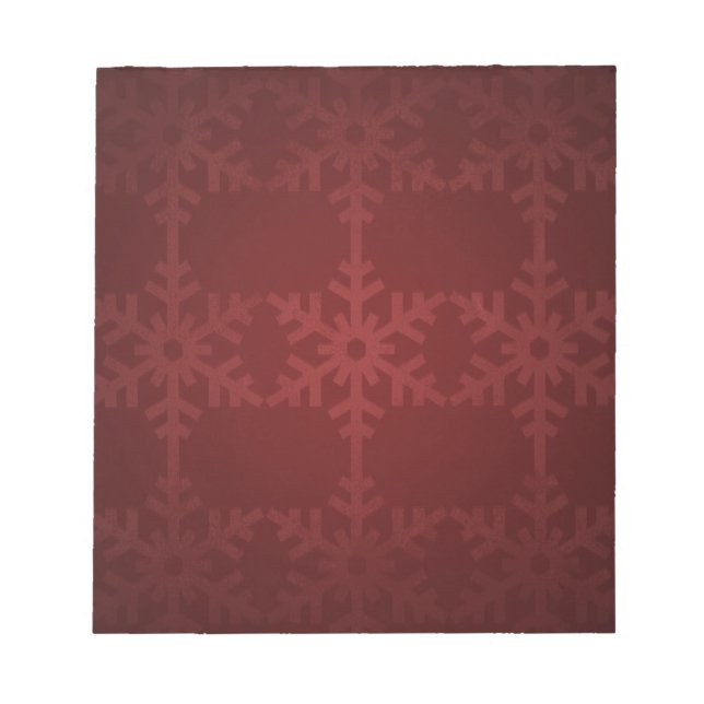Bloc-note Motif de flocon rouge de Noël (Devant)