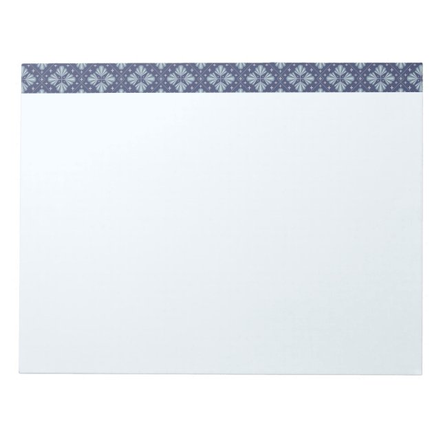 Bloc-note Motif de formes géométriques bleues  (Devant)