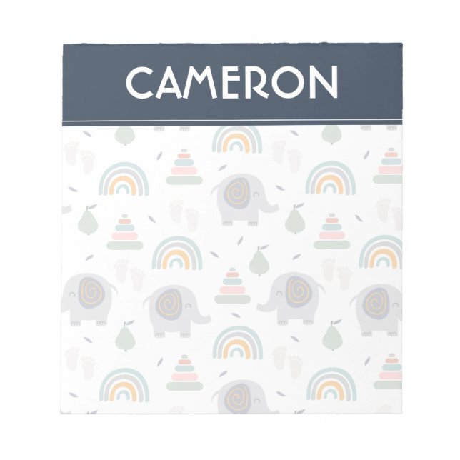 Bloc-note Motif de jouets pour bébé mou (Devant)