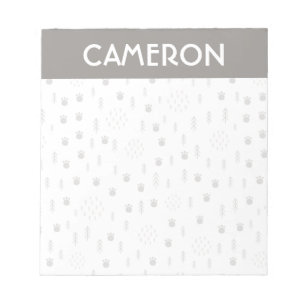 Bloc-note Motif de la piste animale du bois mûre