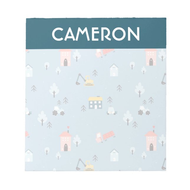 Bloc-note Motif de la scène du Doodle Town (Devant)