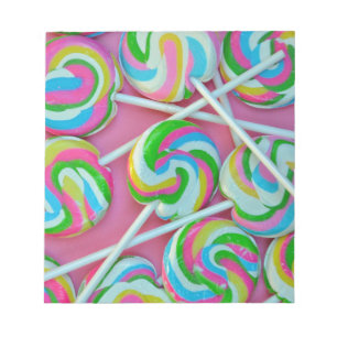 Bloc-note Motif de lollipops colorés