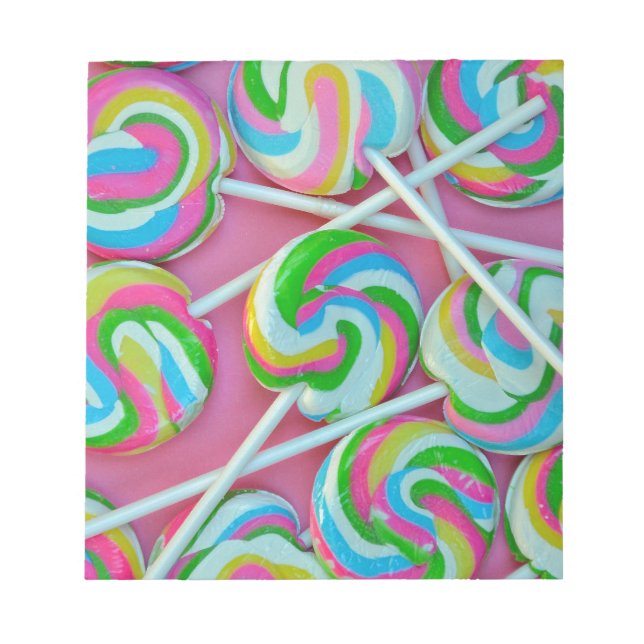 Bloc-note Motif de lollipops colorés (Devant)