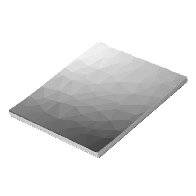 Bloc-note Motif de maille géométrique à dégradé gris (Tourné)