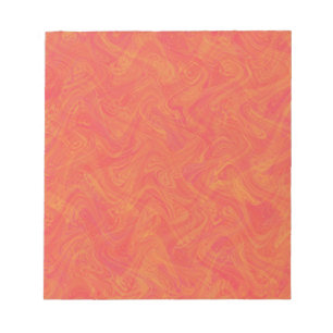 Bloc-note Motif de marbrure orange
