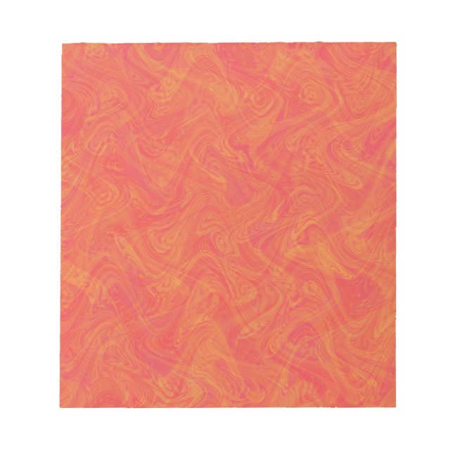 Bloc-note Motif de marbrure orange (Devant)