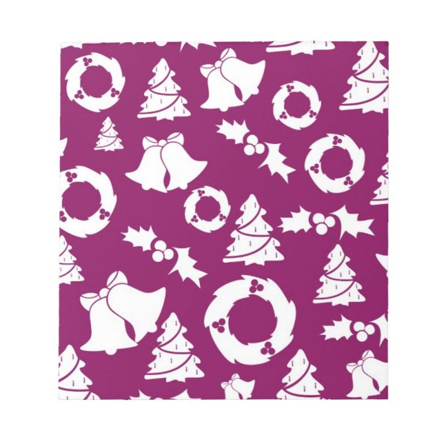 Bloc-note Motif de Noël pourpre (Devant)