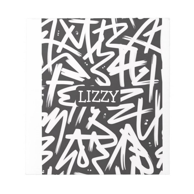 Bloc-note Motif de nom de graffiti personnalisé — Urbain sur (Devant)