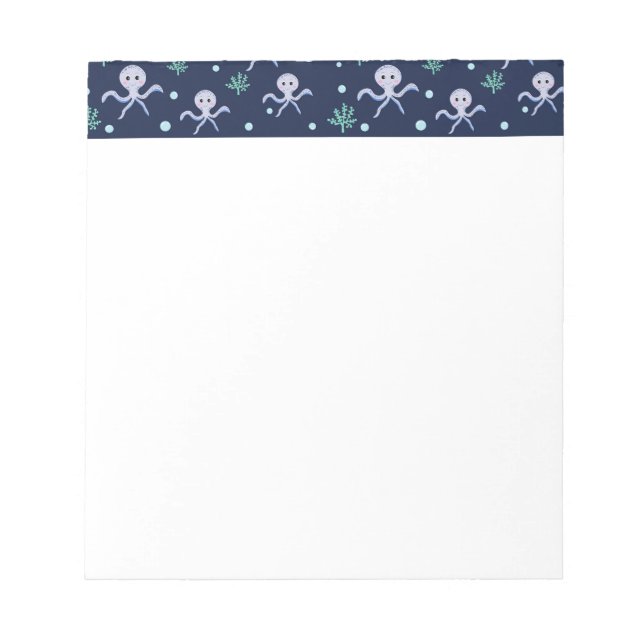 Bloc-note Motif de Pieuvre Mignonne (Devant)