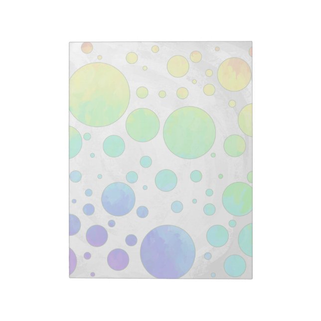 Bloc-note Motif de point Rainbow Icy Polka (Tourné)