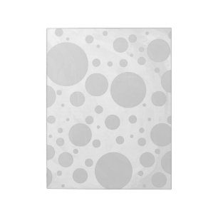 Bloc-note Motif de points Polka gris ardoise