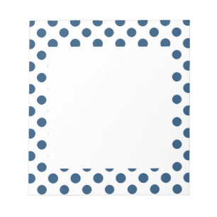 Bloc-note Motif de pois blanc de bleu marine