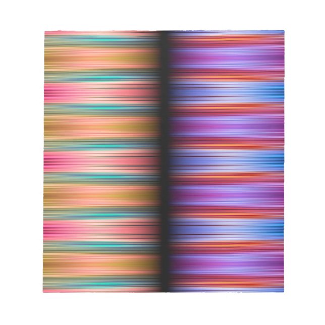 Bloc-note Motif de rayures floues colorées (Devant)