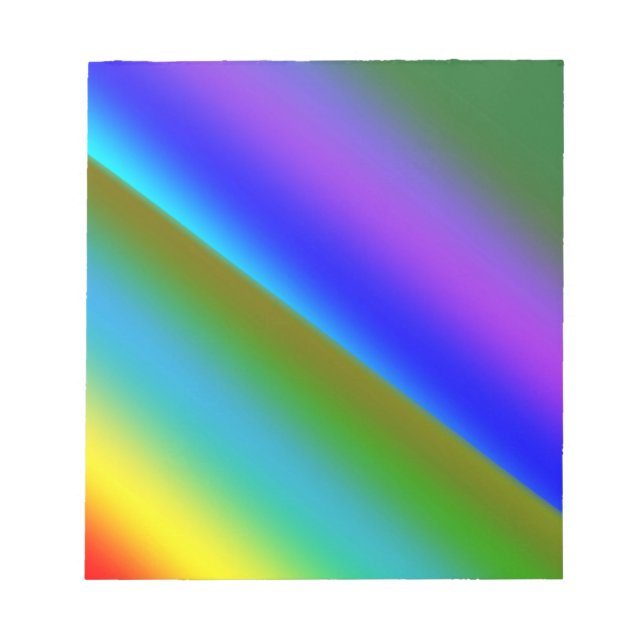 Bloc-note Motif de texture abstraite arc-en-ciel vert bleu t (Devant)