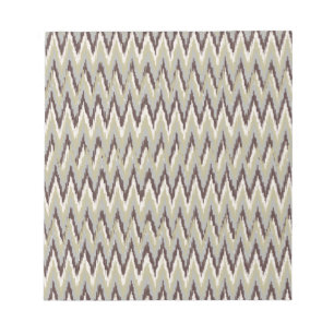 Bloc-note Motif de zigzag d'iKat de café et de sauge