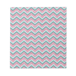 Bloc-note Motif de zigzag rose de parties scintillantes