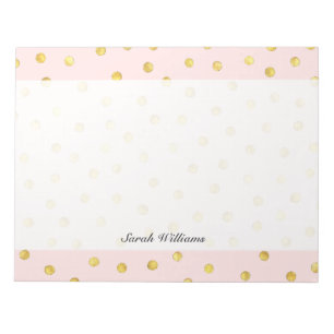 Bloc-note Motif D'Élégants Dots De Confetti À Huile Rose