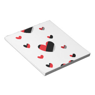 Bloc-note motif des coeurs joyeux