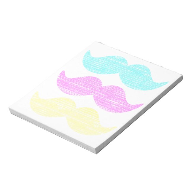 Bloc-note Motif d'impression de moustache couleur CMY (Tourné)