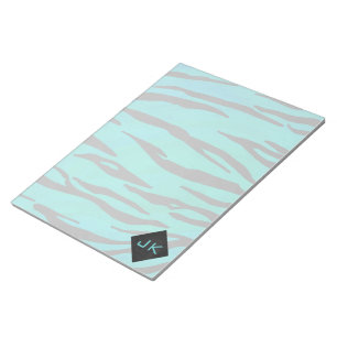 Bloc-note Motif d'impression Turquoise et noir de tigre de m