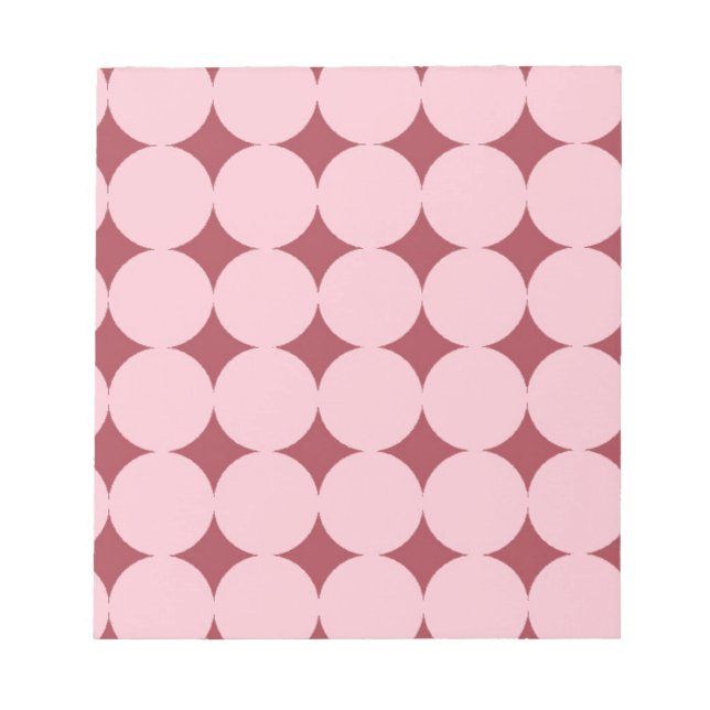 Bloc-note Motif du cercle rouge rose (Devant)