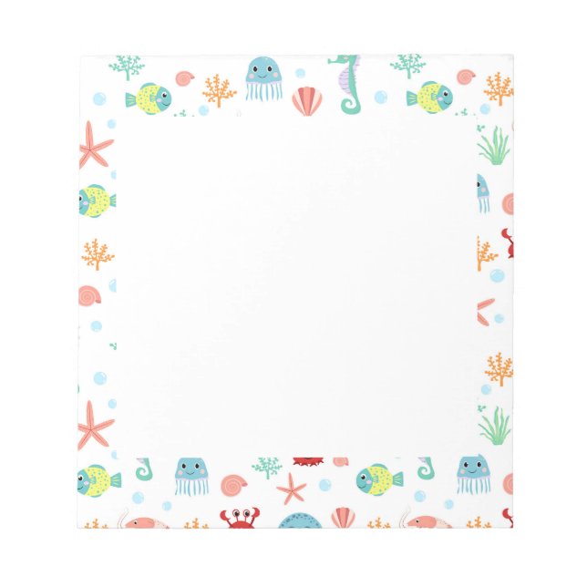 Bloc-note Motif du monde marin (Devant)